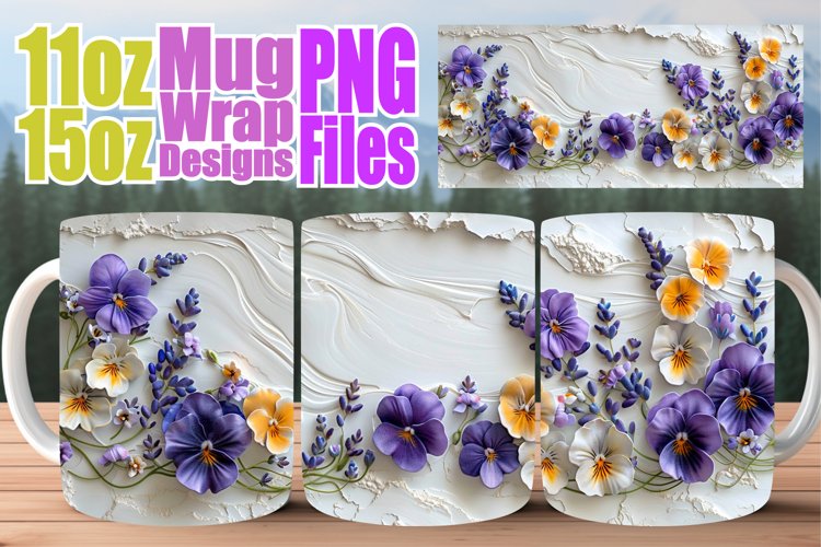 Blossom Burst Mug Wrap - Sublimate Joy