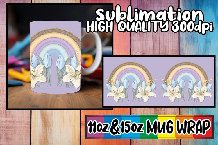 Cozy moments sublimation print wrap, Flower example image 1