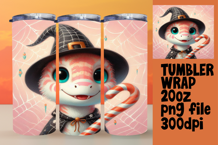 TRENDY 20oz Sublimation Tumbler , Halloween Dino