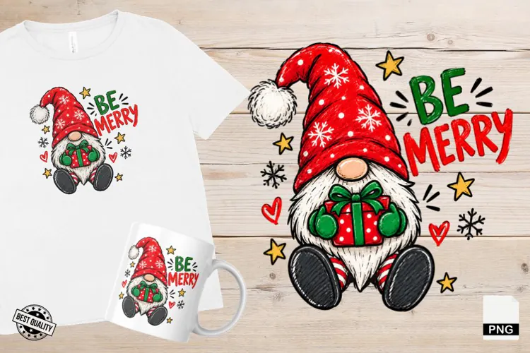 Cute Christmas Gnomes PNG