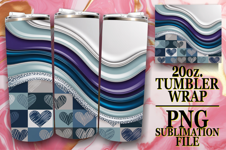 Blissful travels 20oz tumbler wrap, Pattern