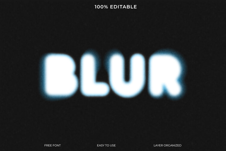 Blurry Smudge Distorted Blurry Text Effect Template