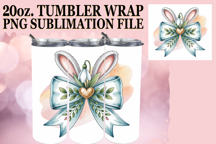 RADIANT ESCAPES 20oz TUMBLER WRAP, Easter Bow
