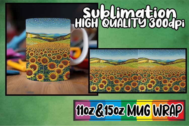 Vibrant Landscape Tumbler Wrap for 20oz Sublimation