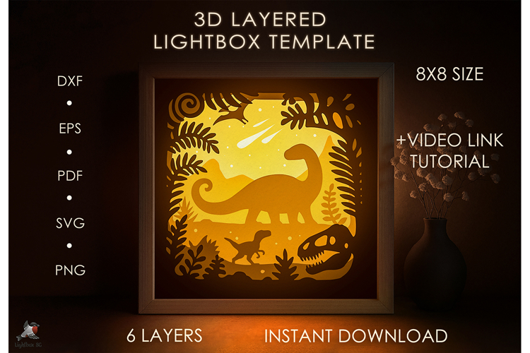 Dinosaur Shadow Box Svg Image 16