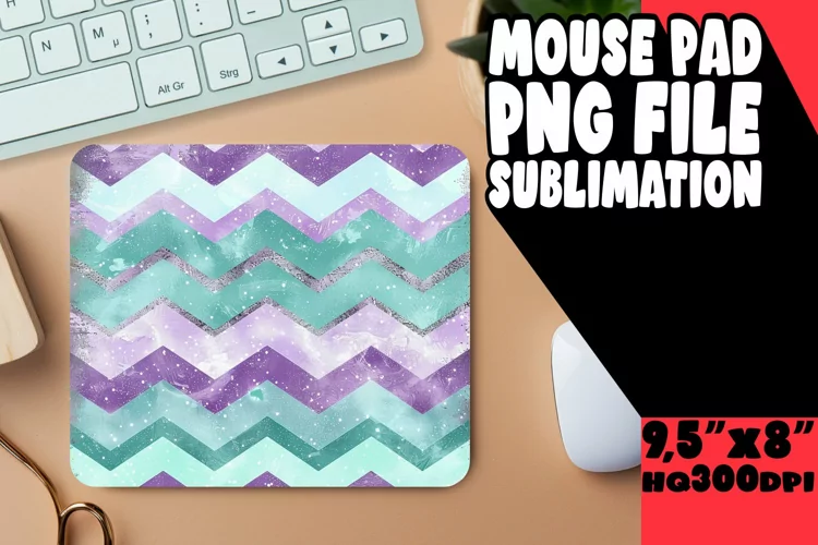 Shiny Sparkly Stripe Mouse Pad