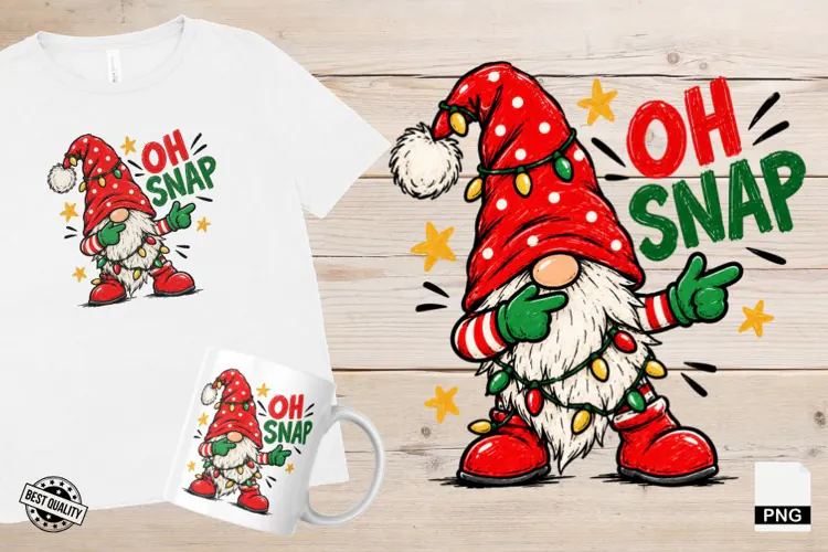 Cute Christmas Gnomes PNG