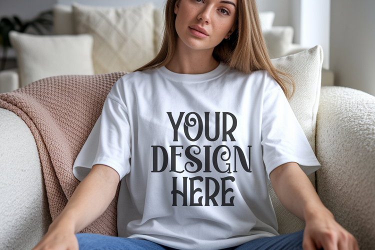 White Tshirt Mockup Image 15
