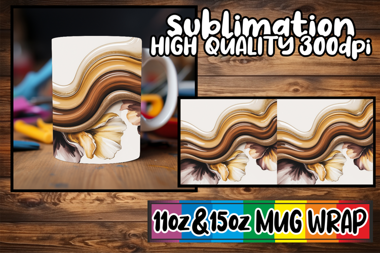Charming whispers 11oz 15oz sublimation wrap, Pattern