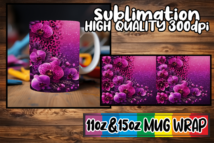 Magical moments 11oz 15oz sublimation wrap, Leopard Prints