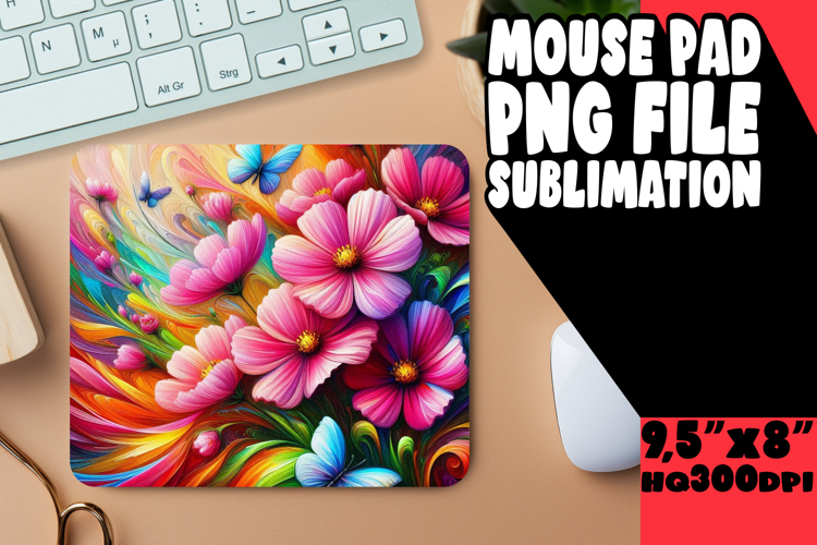 Cheerful Desk Pad Sublimation Ideas, Flowers