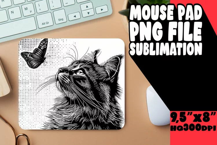 Enchanting Feline Mouse Pad