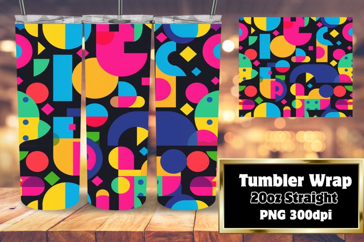 Abstract Neon Luminance Sublimation Patterns 20oz example image 1