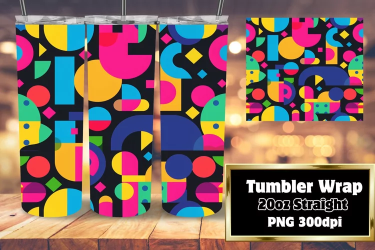 Abstract Neon Luminance Sublimation Patterns 20oz