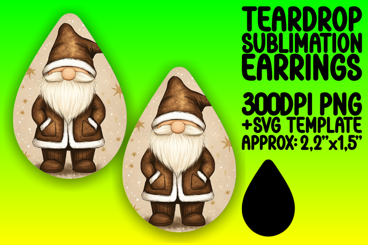 Cute Teardrop Design for DIY Earrings , Gnome