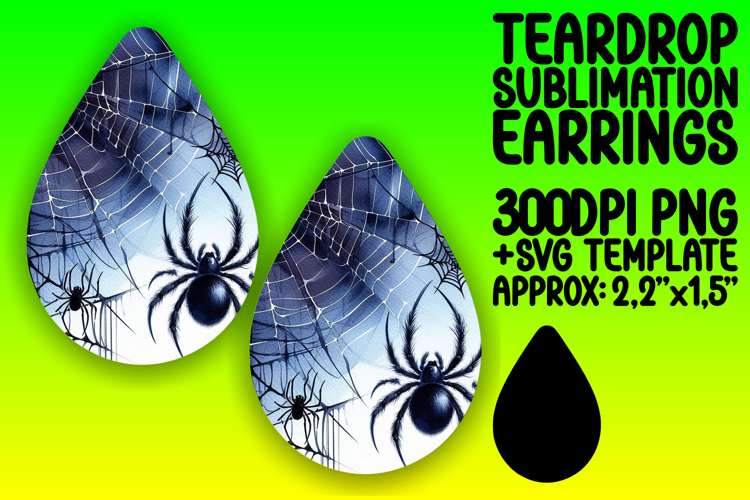 Charming Teardrop Earrings Artwork PNG , Halloween