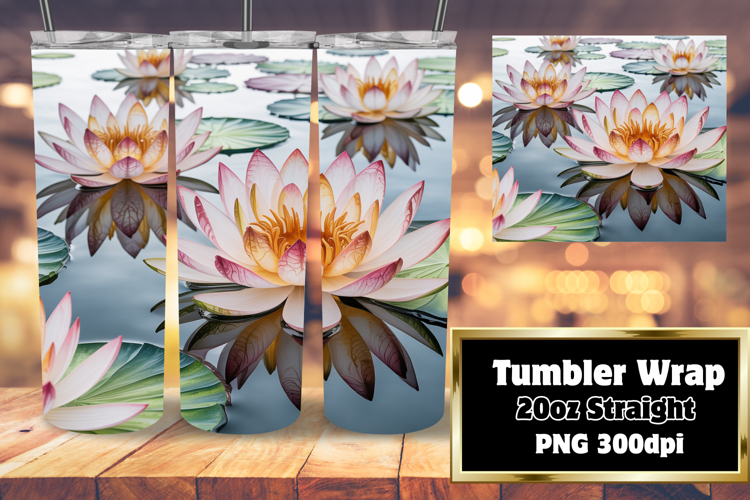 LUXE 20oz Tumbler Wrap Design , Flowers