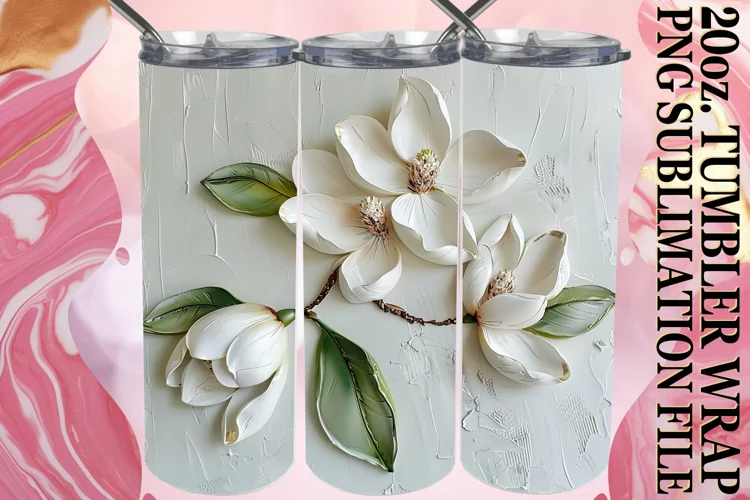 Petal Bliss: Sublimation 20oz Tumbler