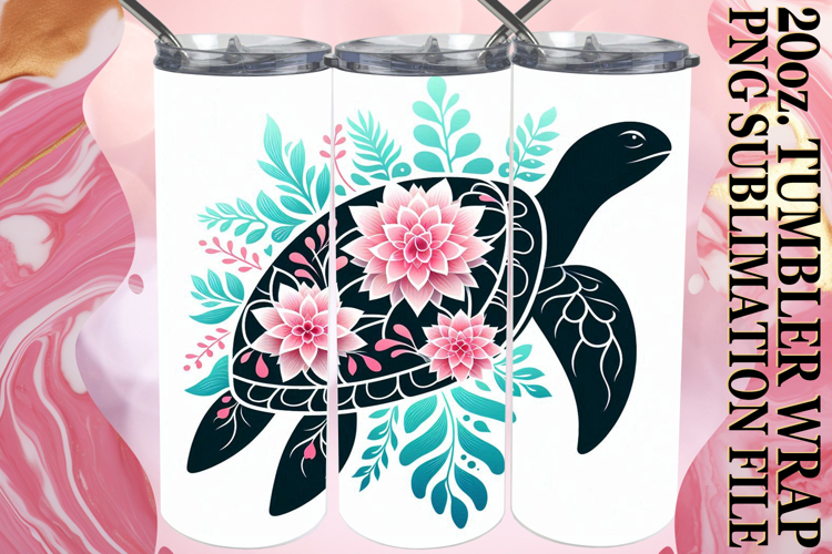 SWEET MOMENTS 20oz TUMBLER WRAP, Flower Animals