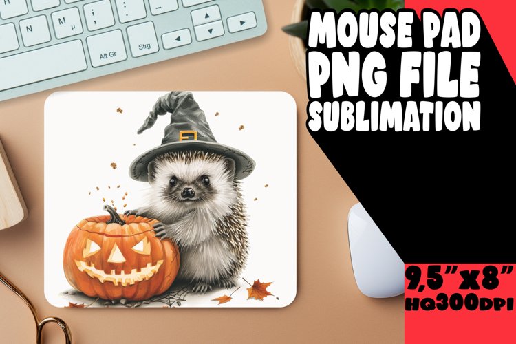 Spooky Pumpkin Animal Mouse Pad PNG
