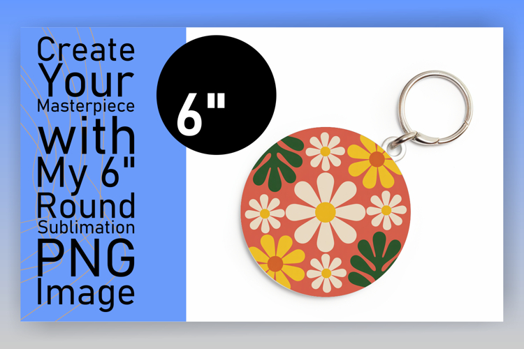 Cute Flamingo with Flowers Round Design PNG