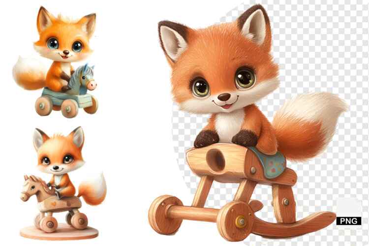 Autumn Fox Clipart example image 1