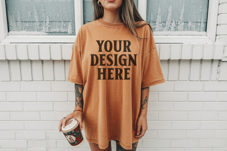 Yam Christmas Comfort Colors 1717 TShirt Mockup, CC 1717