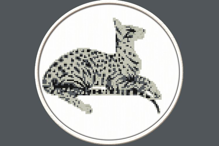 Spotted Cat - PDF Cross Stitch Pattern