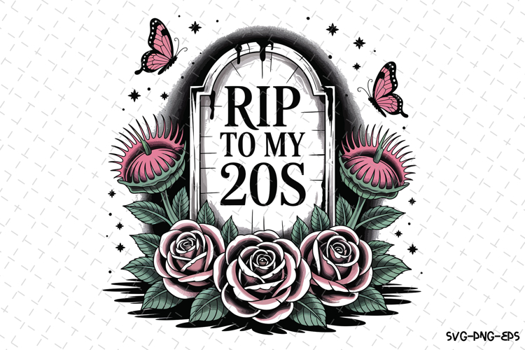 Rip to my 20s Svg | Halloween Svg | Svg Cut Files example image 1