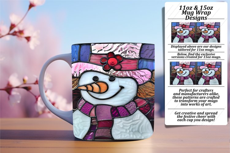 Winter Snowman 3D Wrap for Tumblers
