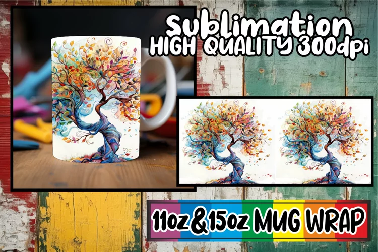 Vibrant Canopy Serenity Mug Wrap - Spring Design