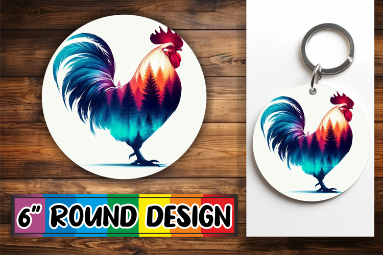Enchanted Circle Keychain, Animals Art