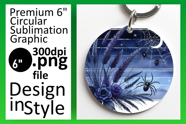 Lovely Keychain Round Design PNG , Halloween