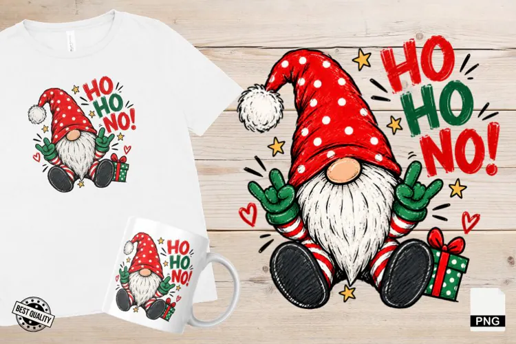 Cute Christmas Gnomes PNG