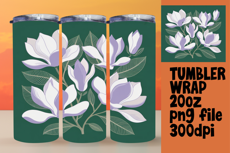 EYE-CATCHING 20oz Sublimation Tumbler , Flowers