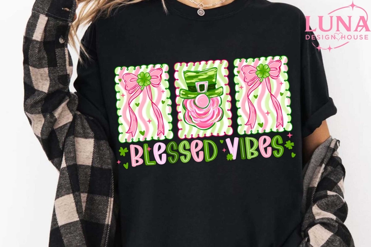 St Patricks Day Png, Blessed Vibes Png, Lucky Png, Shamrock