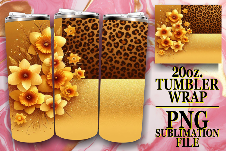 ENCHANTING MOMENTS 20oz TUMBLER WRAP, Leopard Prints