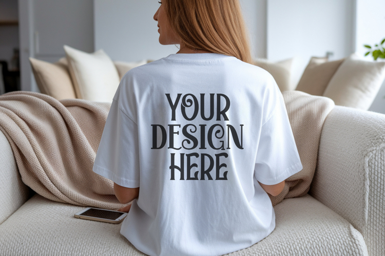 White Comfort Colors C1717 Shirt Mockup, CC 1717 T-shirt C