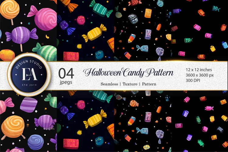 Candy Treats Pattern Seamless Tileable Digital Paper