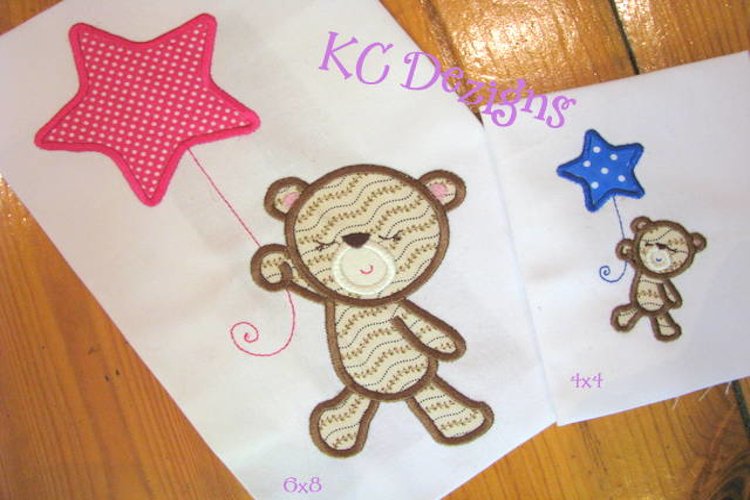 Baby Girl Bear With Star Balloon example image 1