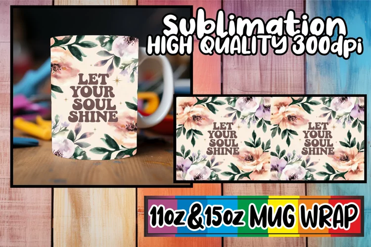 Gentle joys 11oz 15oz sublimation wrap, Flower Quote