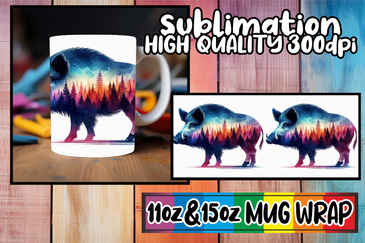 Captivating colors sublimation wrap, Animals Art