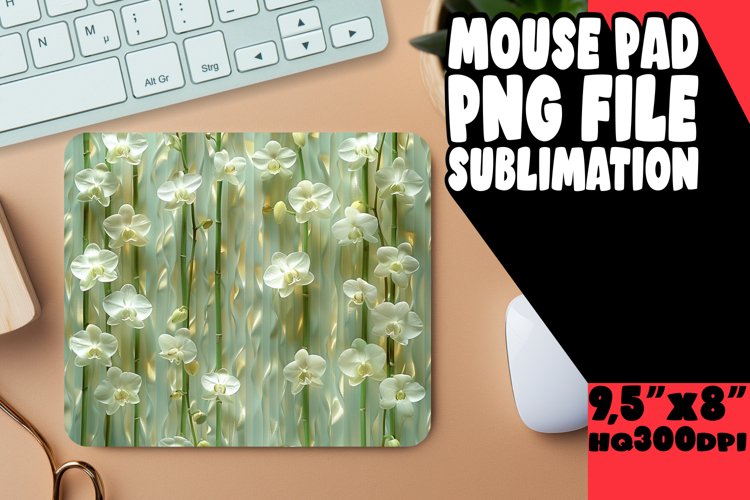 Trendy Floral Sublimation Pad - Modern Desktop Essential example image 1