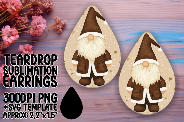 Whimsical Teardrop Design for Crafting , Gnome
