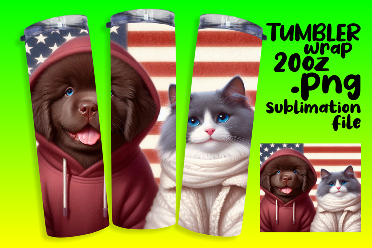 20oz Tumbler Wrap for Personalization , Dog and cat