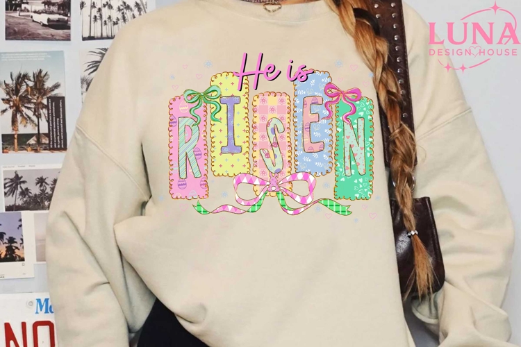 He Is Risen Easter png, Christian Easter Design, Religious