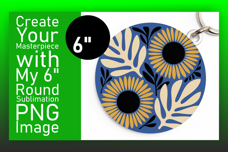 Cute Flamingo with Flowers Round Design PNG