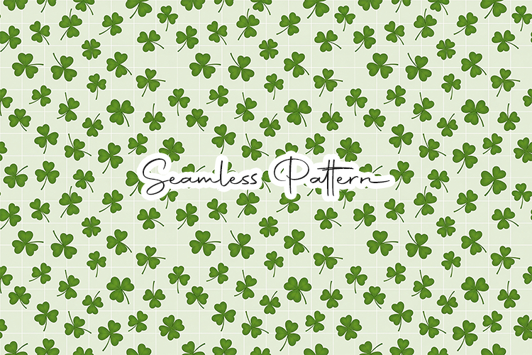 Minimalist Green Clover Lattice Pattern