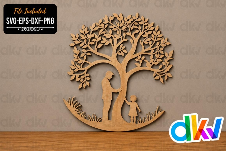 Father and Daughter SVG Laser Cut File