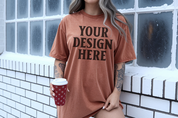 Yam Christmas Comfort Colors 1717 TShirt Mockup, CC 1717